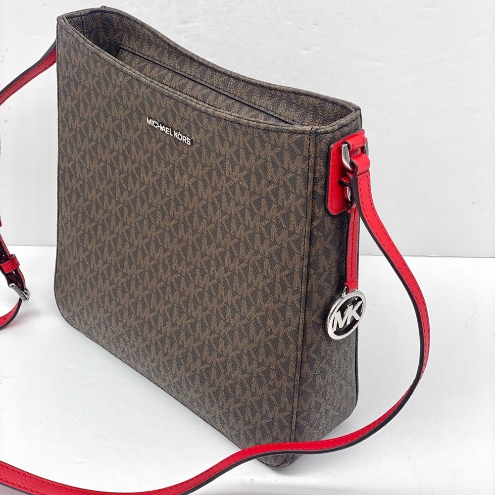 Michael Kors Jet Set Large Logo Messenger Crossbody Bag - Picture 7 of 12